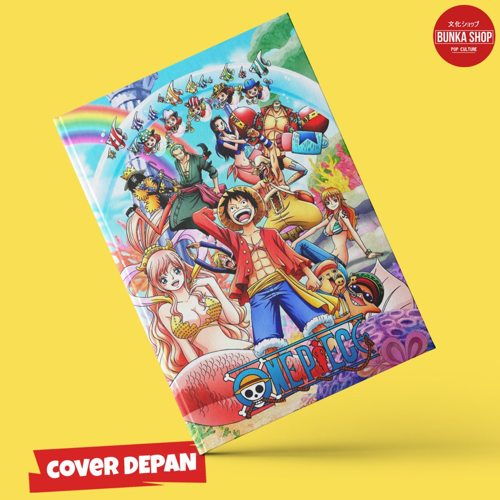 Note Book Anime One Piece Komik Fishman Island Cover Hardcover A5 Buku Tulis Catatan Murah