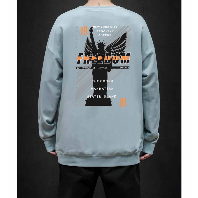 Sweater Crewneck Pria Freedom Fleece Size M - XXL