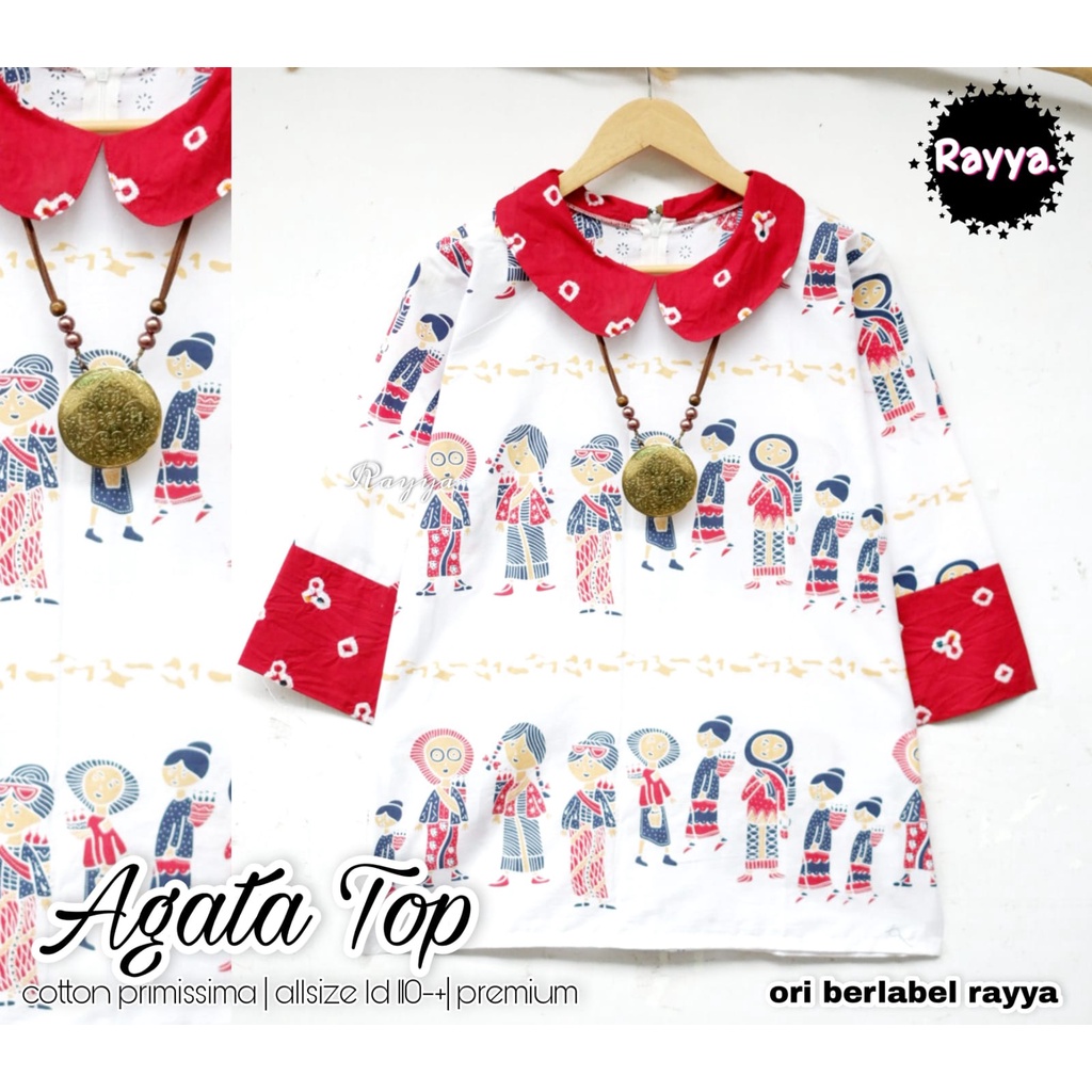 Blouse Batik Katun by Butik Batik Solo bahan Katun kode BLOUSE BATIK AGATA TOP