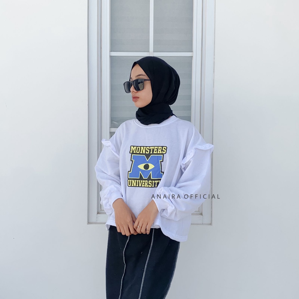 SWEATER WANIITA MONSTER UNIVERSITY ANAIRAOFFICIAL SWEATER OVERSIZE WANITA SWEATER CEWEK SWEATER OVERSIZE CEWEK CREWNECK CEWEK CREWNECK WANITA