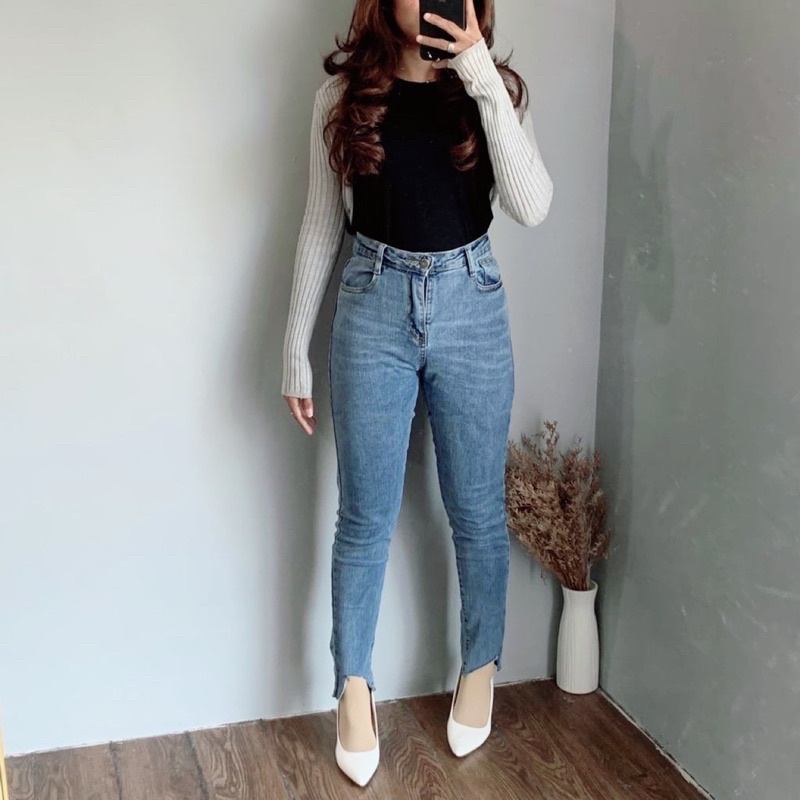 [LUXE.DLABEL]-C99 Skinny Jeans | Celana jeans Panjang Wanita Skinny jeans Wanita Premium Import