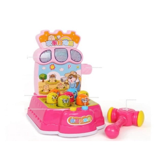 

Mainan Anak Pukul-Pukulan Tikus Tanah / Whac A Mole - Pink Diskon