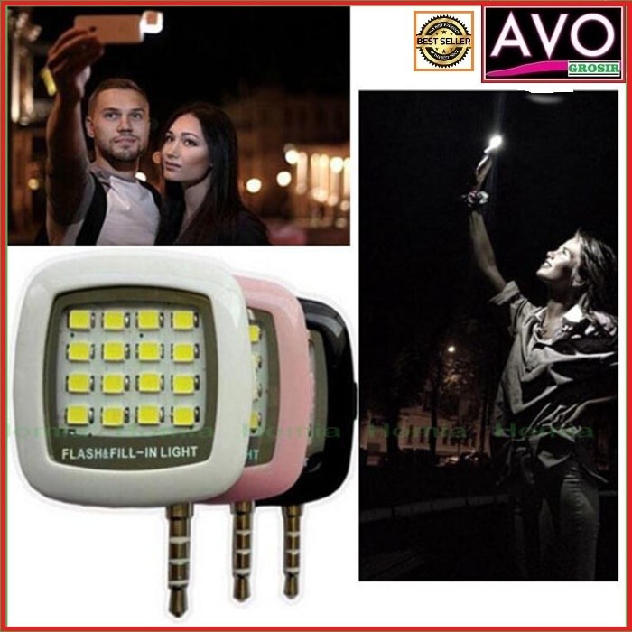 lampu flash blitz LED - lampu selfie hp - kamera beauty lights