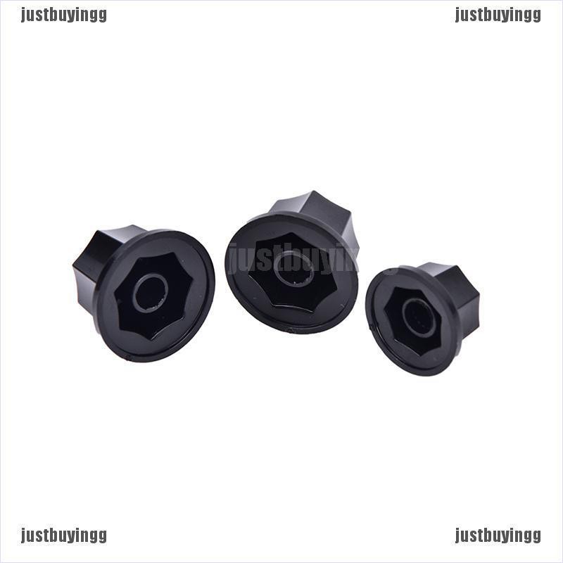 JB✪ 3Pcs amp volume tone control knobs plastic black vintage style jazz bass guitar