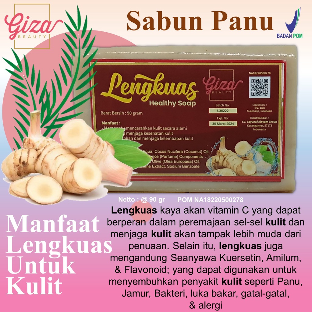 [BEST SELLER | COD] Sabun Penghilang Panu dan Gatal Gatal yang Ampuh dan Terlaris | Sabun Panu Herbal Lengkuas