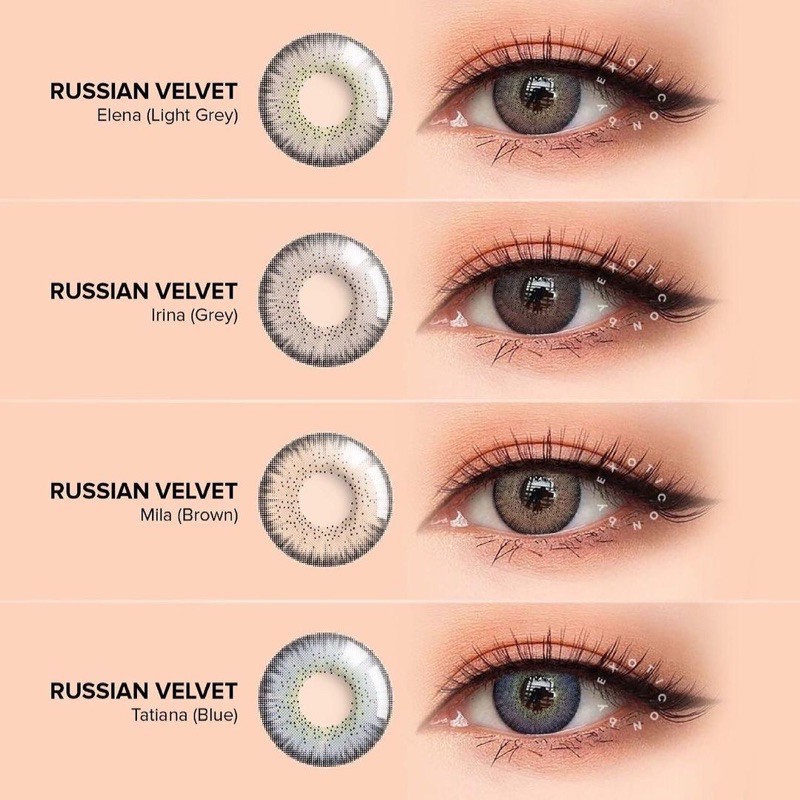 NEW !! Softlens Russian Velvet ready normal dan minus by exoticon free lencase