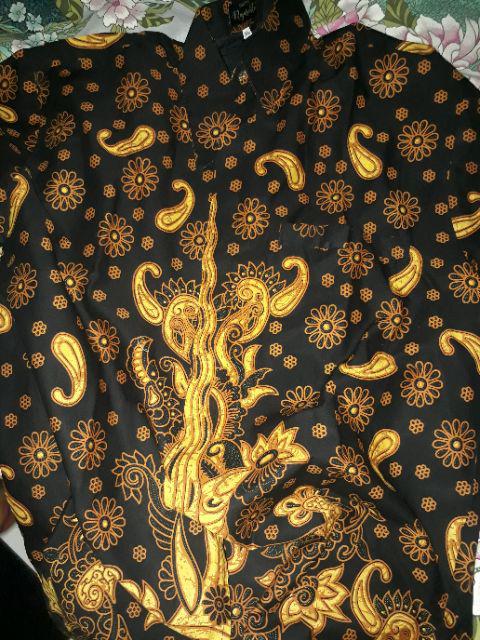 Batik Keris Sogan Size M - Xxl  Batik Solo Asli Katun Sragenan Full Furing