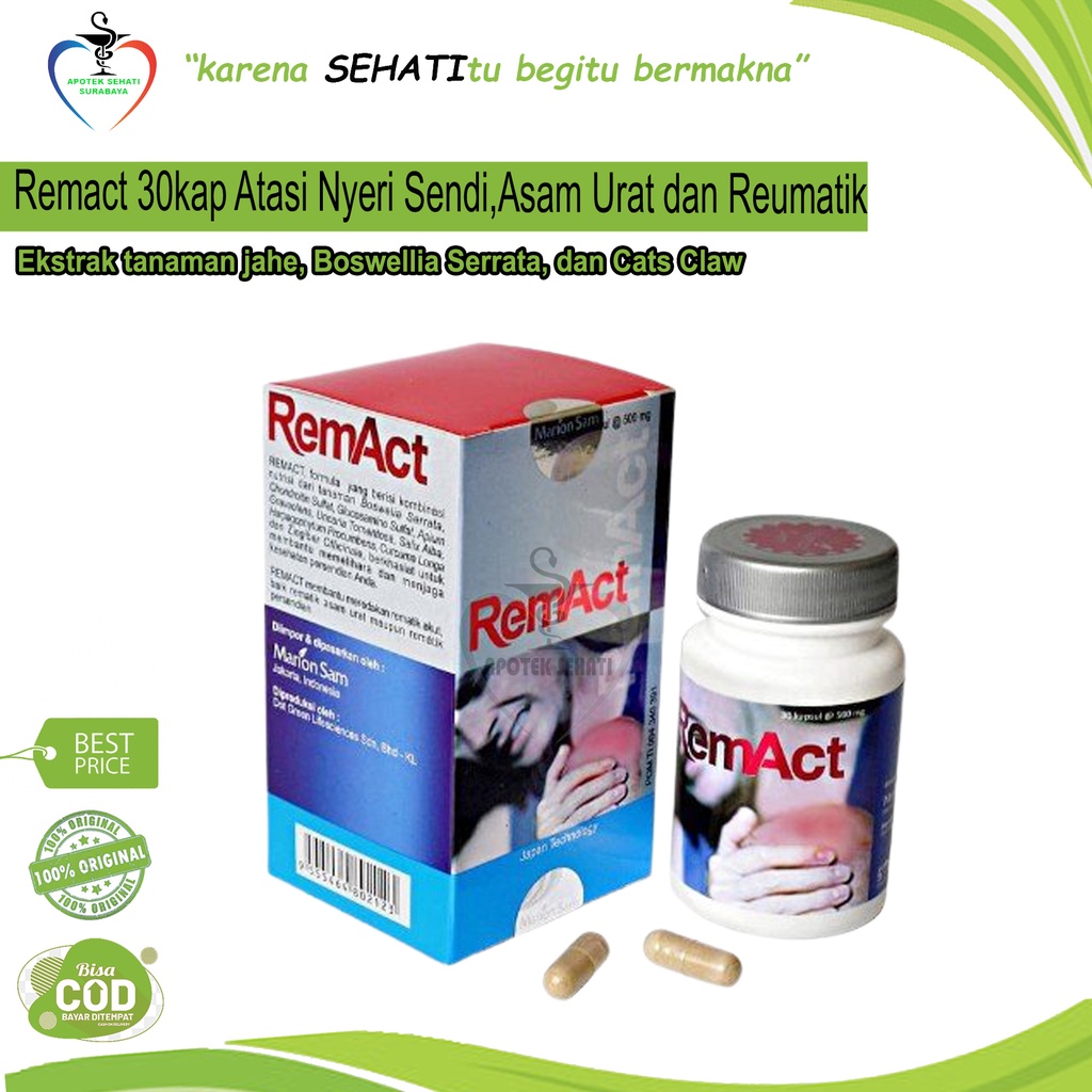 RemAct 30kap Marion Sam Solusi Rematik Asam Urat Nyeri Sendi