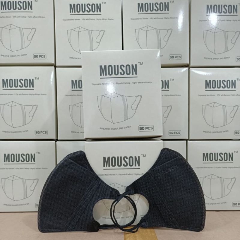 Masker dukbill mouson isi 10pcs/ masker dukbil mouson embos