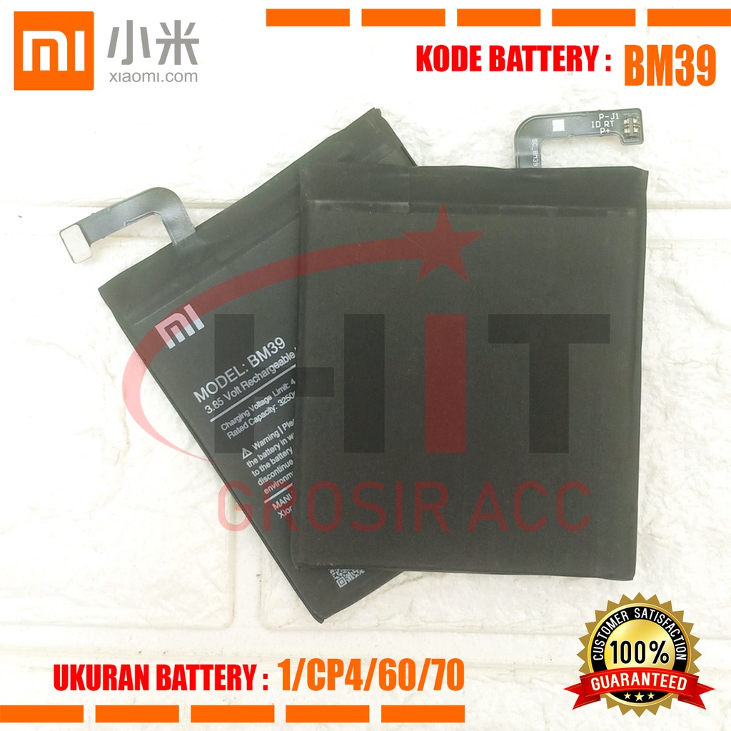 Baterai Battery Original Xiaomi Mi 6 / Kode BM39 Mi6