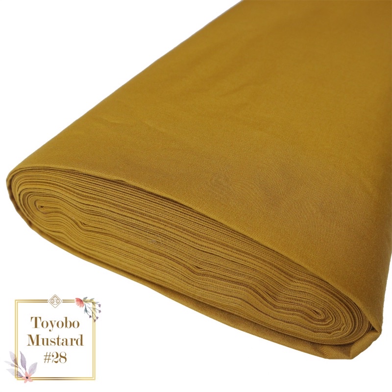 [PROMO!!] KAIN KATUN TOYOBO EXCLUSIVE ROYALMIX PREMIUM ORIGINAL PER-0.5M TERMURAH TOYOBO FODU FD ORI-Mustard