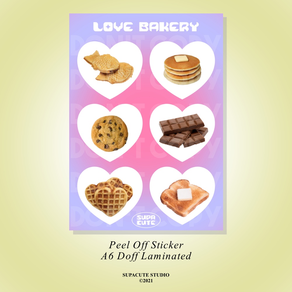 

Love Bakery Sticker | Supacute Studio | sticker journaling bujo