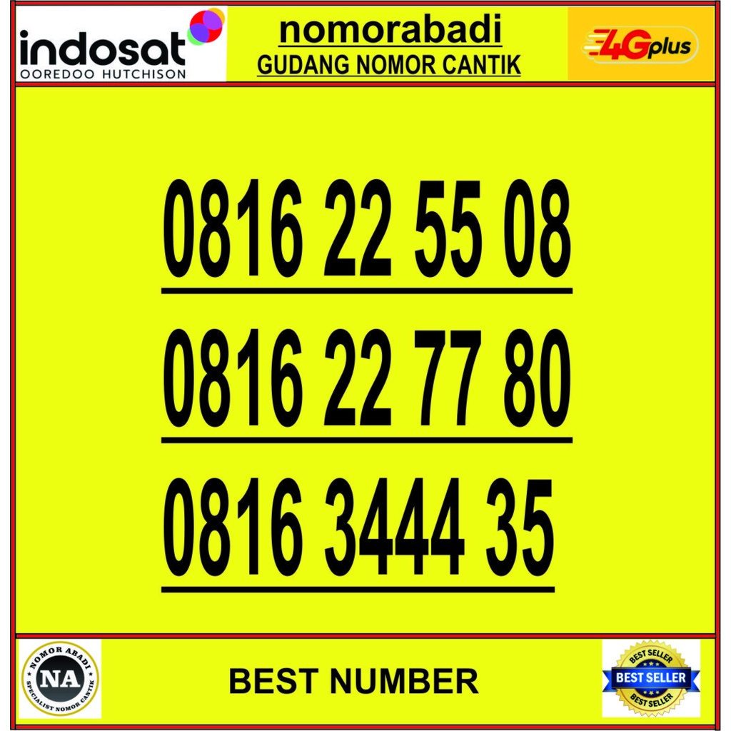 NOMOR CANTIK INDOSAT 4G 10DIGIT H1100