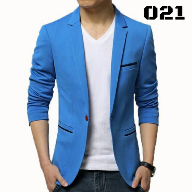 Jas Pria Warna Biru Muda