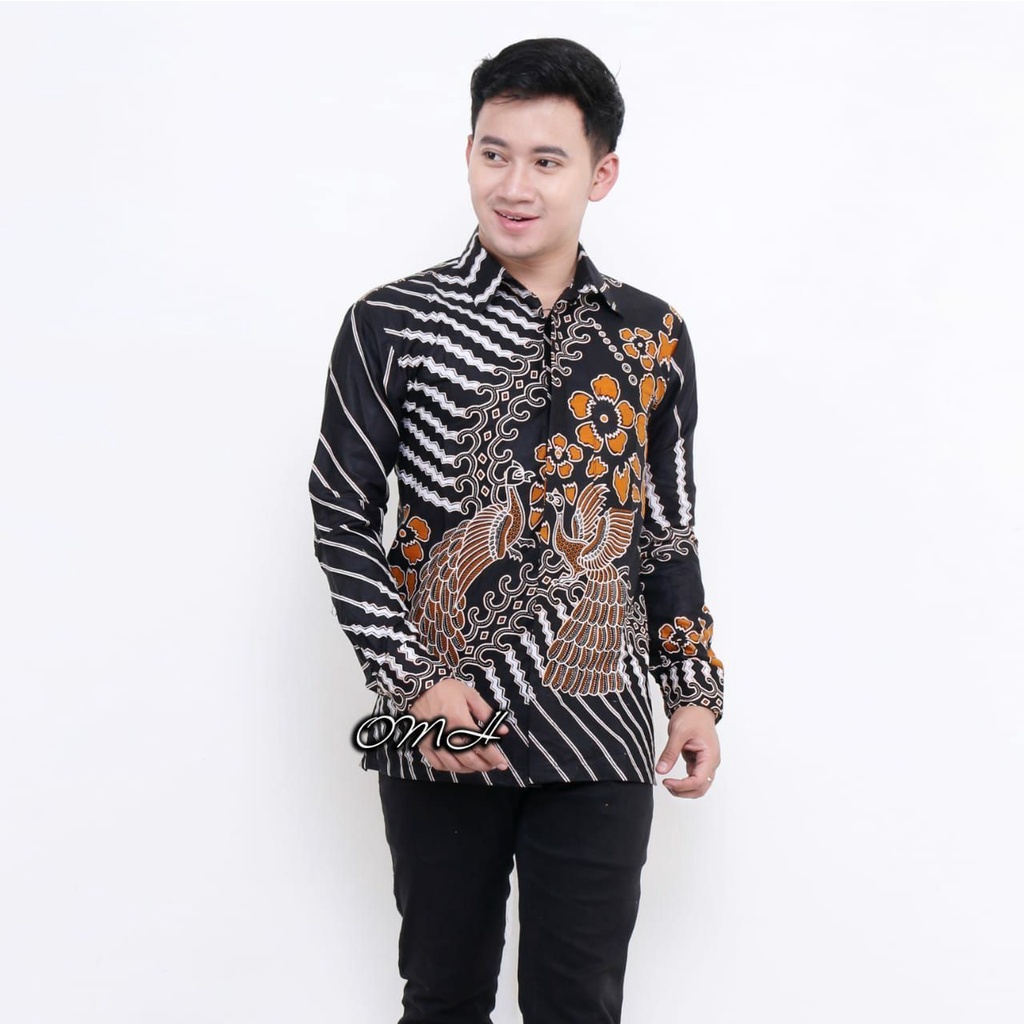 Agrapana Baju Batik Pria Lengan Panjang Batik Premium Modern Rajata Size M L XL XXL