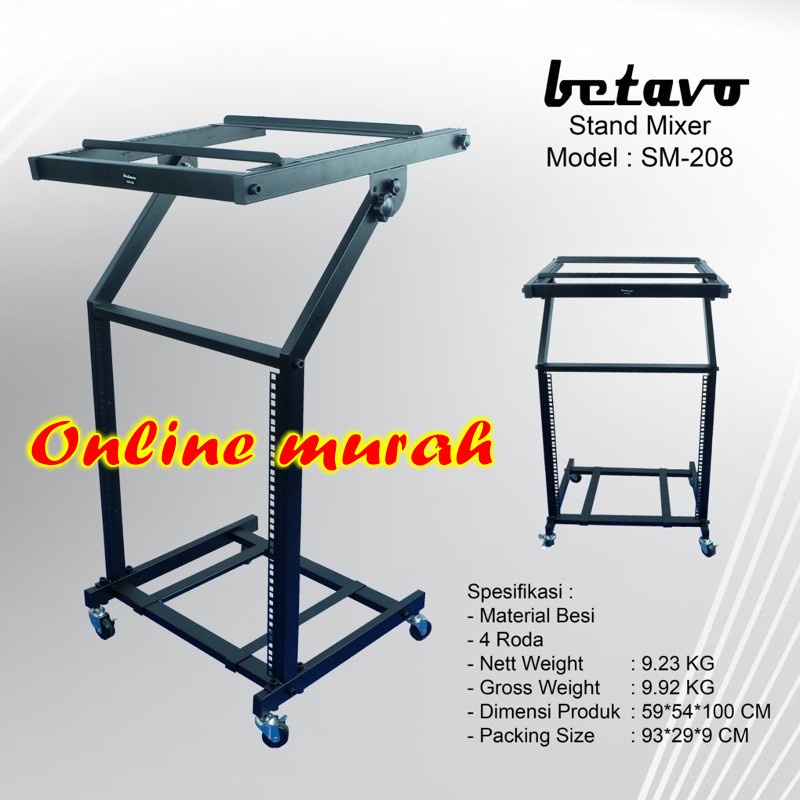 rak mixer betavo sm208 betavo sm 208 12u original