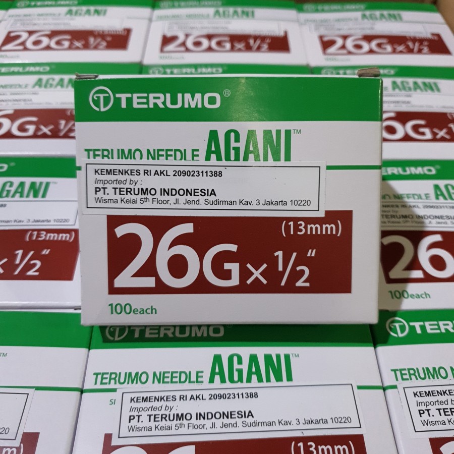 Needle Terumo Agani  18G 21G 22G 23G 24G 25G 26G 27G 30G