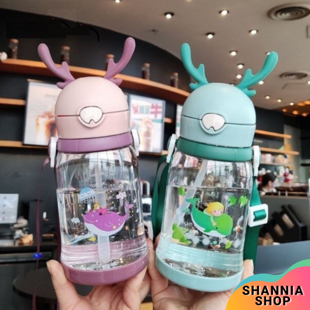 H835 BOTOL MINUM ANAK Model TANDUK BOTOL BPA FREE JERAMI