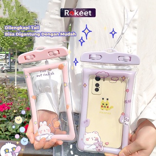 Rokeet Sarung HP Anti Air Waterproof Case Handphone Pouch Bag Cover Universal