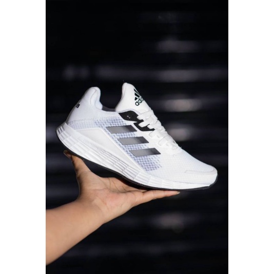 ADIDAS DURAMO SL WHITE BLACK | SNEAKERS PRIA ORIGINAL | SEPATU PRIA ORIGINAL