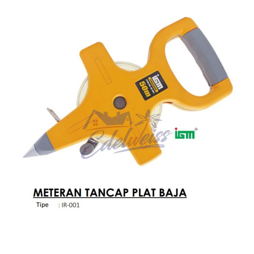 TERBAIK IGM IR-001 METERAN TANCAP / ROLL METER PLAT BAJA 50M