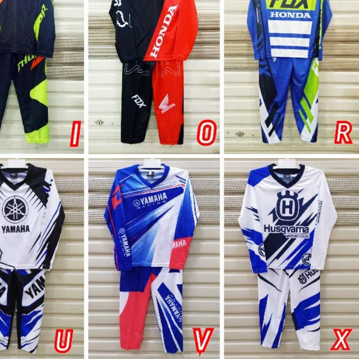 ۞ Setelan Anak Motor Cross / Baju Motor Cross Anak / Jersey Motocross Anak / Jersey Sepeda anak ☟