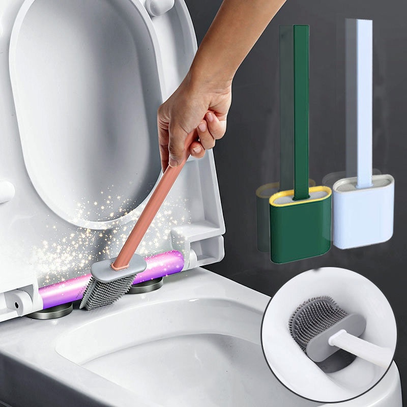 Gobra ♕ PA057 (Ada Kotak) Sikat Silikon Toilet Elastis Sikat Pembersih WC Silicone Brush Import