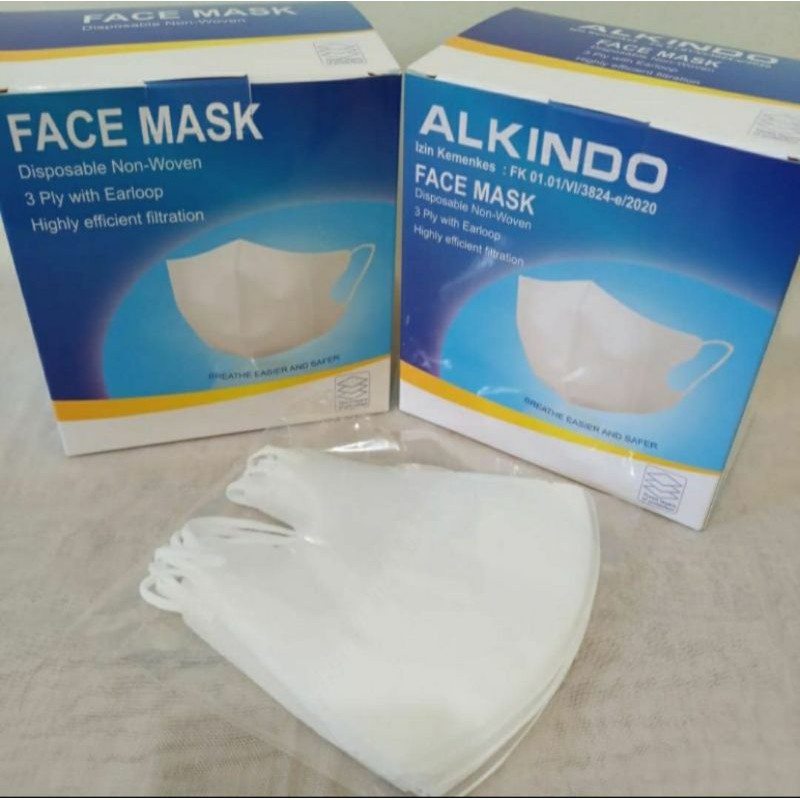 MASKER DUCKBILL MURAH 3Ply PUTIH READY MAKASSAR MURAH