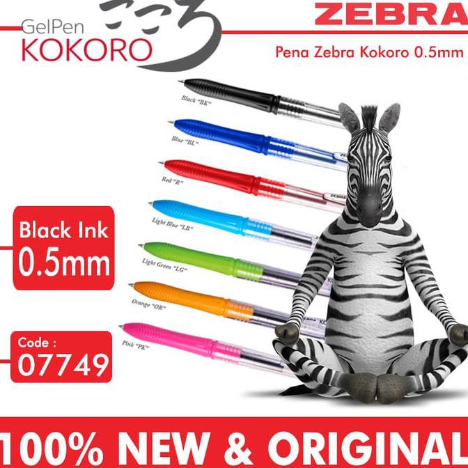 

Monggo] Pena Zebra Gell Kokoro 0.5 Mm - Biru