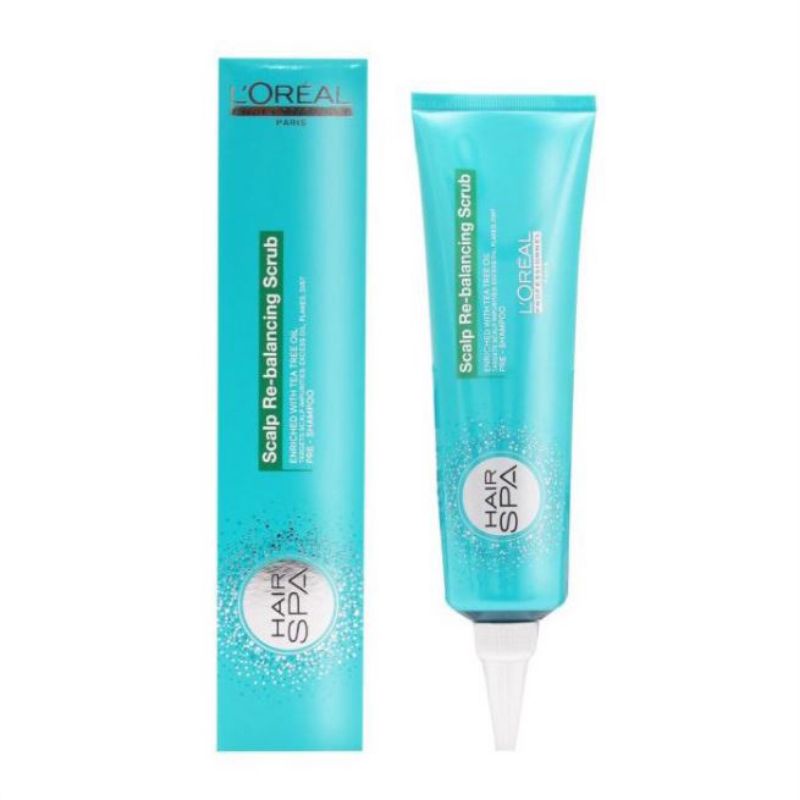 L'oreal Hair Spa Scalp Re-balancing Scrub 150 ml ( Hair Spa Ice Scrub ) anti ketombe lulur kulit kepala