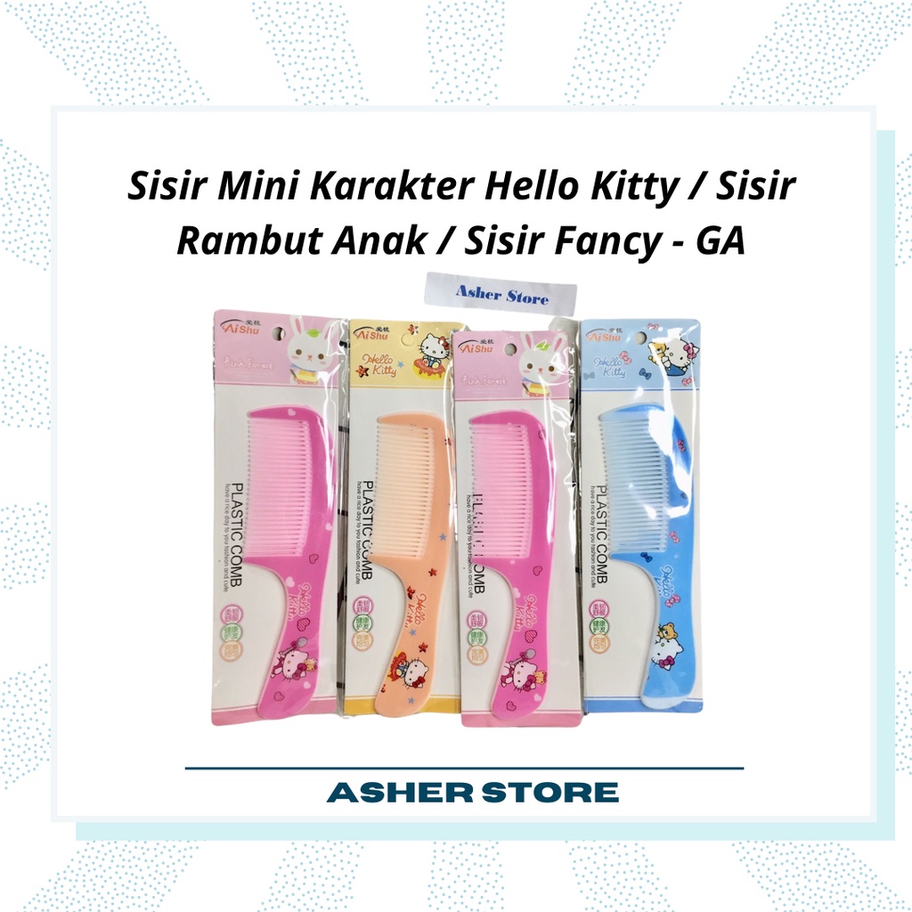 Sisir Mini Karakter Hello Kitty / Sisir Rambut Anak / Sisir Fancy - GA