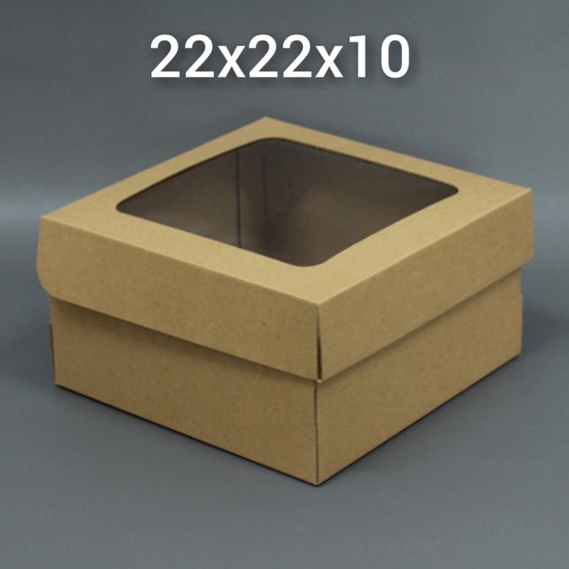 

Kotak karton Box kardus kraff Packing Corrygated Jendela Mika uk 22x22x10