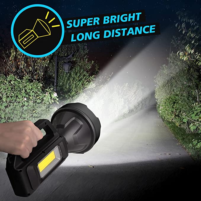 NEW !! 200W Senter LED Waterproof Super Terang + Cob 4 mode USB Charging HAND LAMP Anti Air Wajib Punya