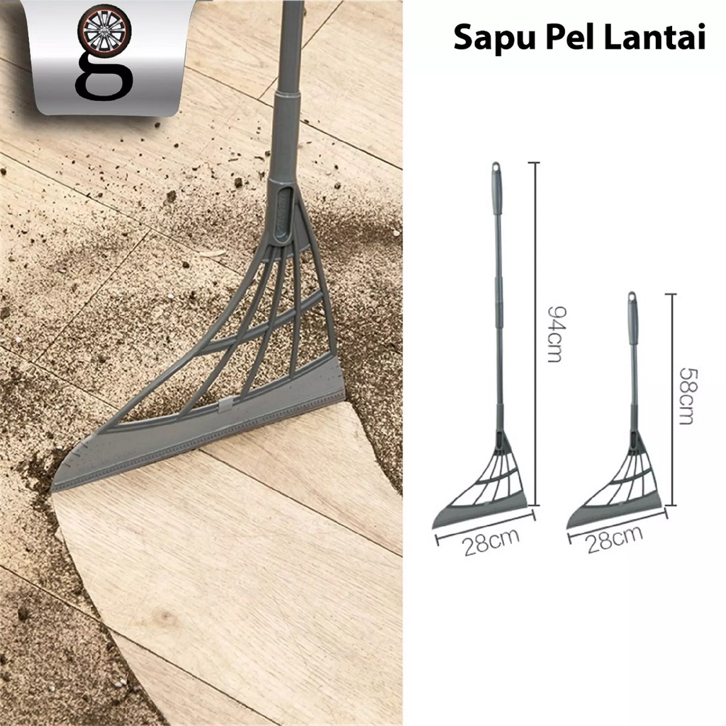 Angola Alat Sapu Karet Pel Lantai 2in1Sapu Lipat Silikon Pembersih Lantai Jendela/Sapu Karet Magic Broom Multifungsi