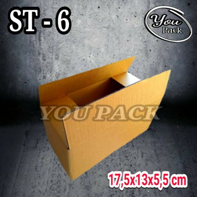 

KOTAK KARDUS ST-6 17,5X13X5,5 CM COKLAT POLOS DUS BOX PACKING