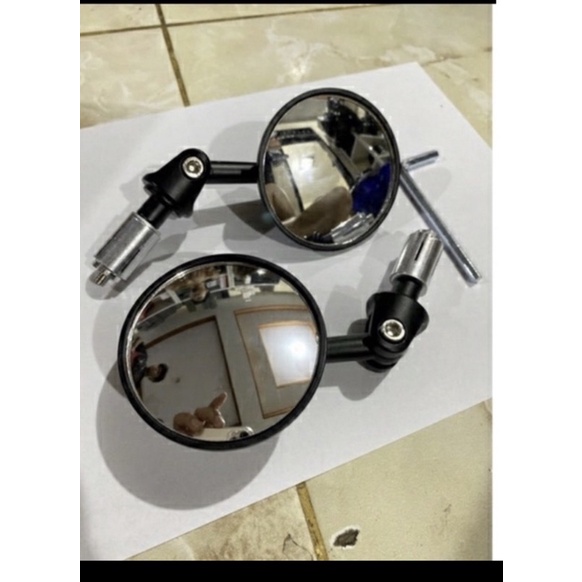 SPION JALU BAR END BULAT CEMBUNG TERMURAH UNIVERSAL NMAX PCX AEROX SCOOPY BEAT VARIO VESPA FINO ADV-Hitam cr7