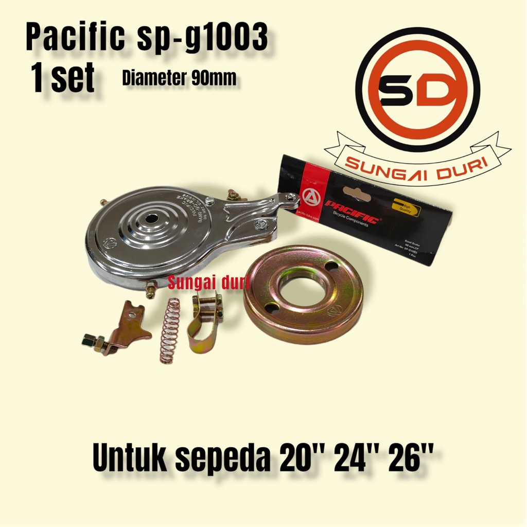 Tromol Rem belakang sepeda Pacific SP-G1002 70mm &amp; SP-G1003 90mm