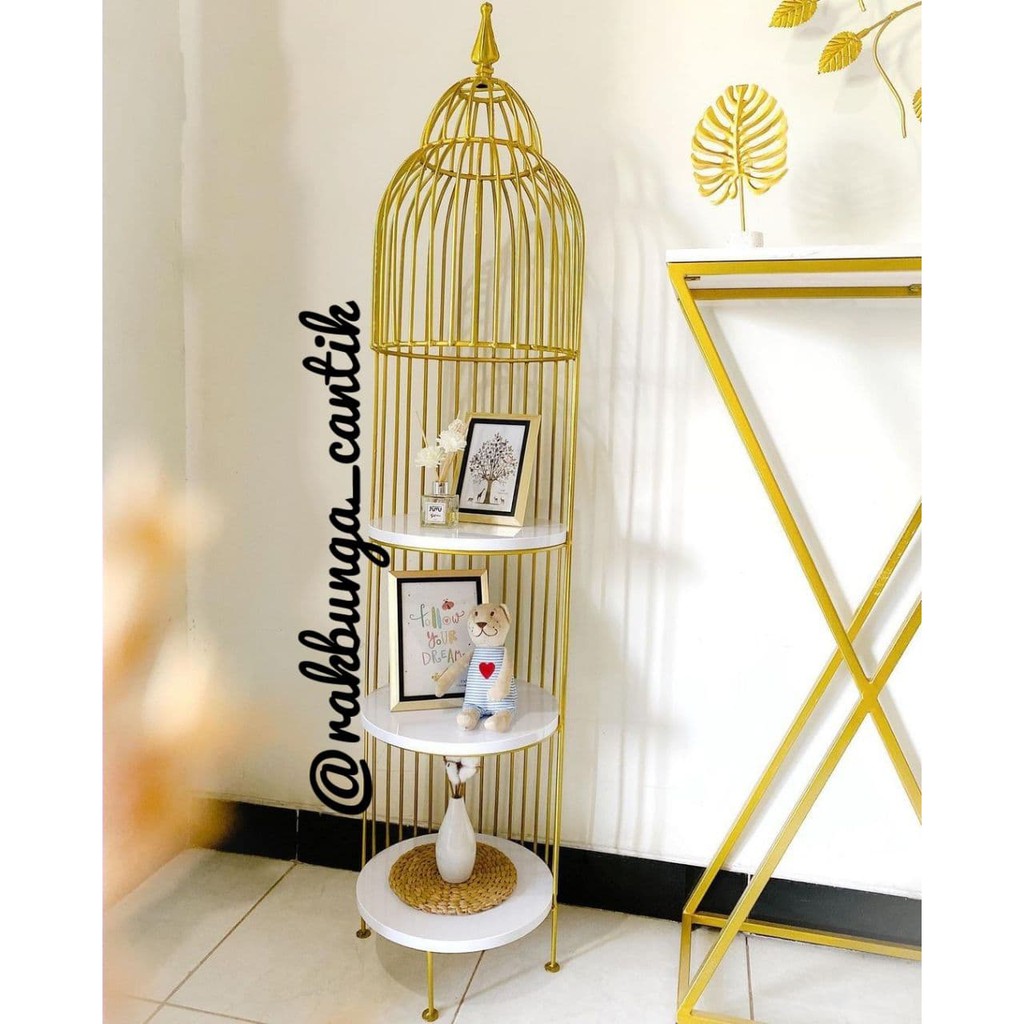 Jual RAK SANGKAR BURUNG RAK SUSUN RAK SHABBY RAK BESI DEKORASI SHOWCASE ...