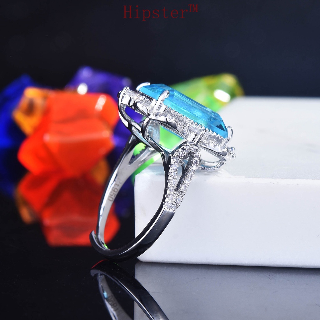 Ocean Blue Topaz Open Ring