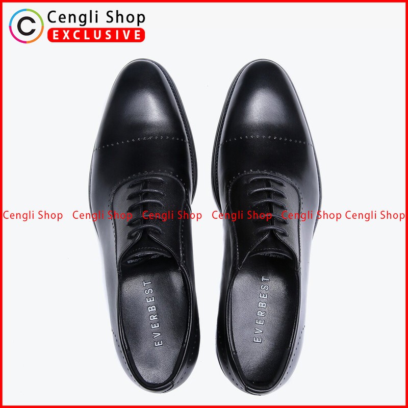 SEPATU EVERBEST PRIA KERJA KANTOR PESTA FORMAL BRANDED ORIGINAL HITAM EVEM085