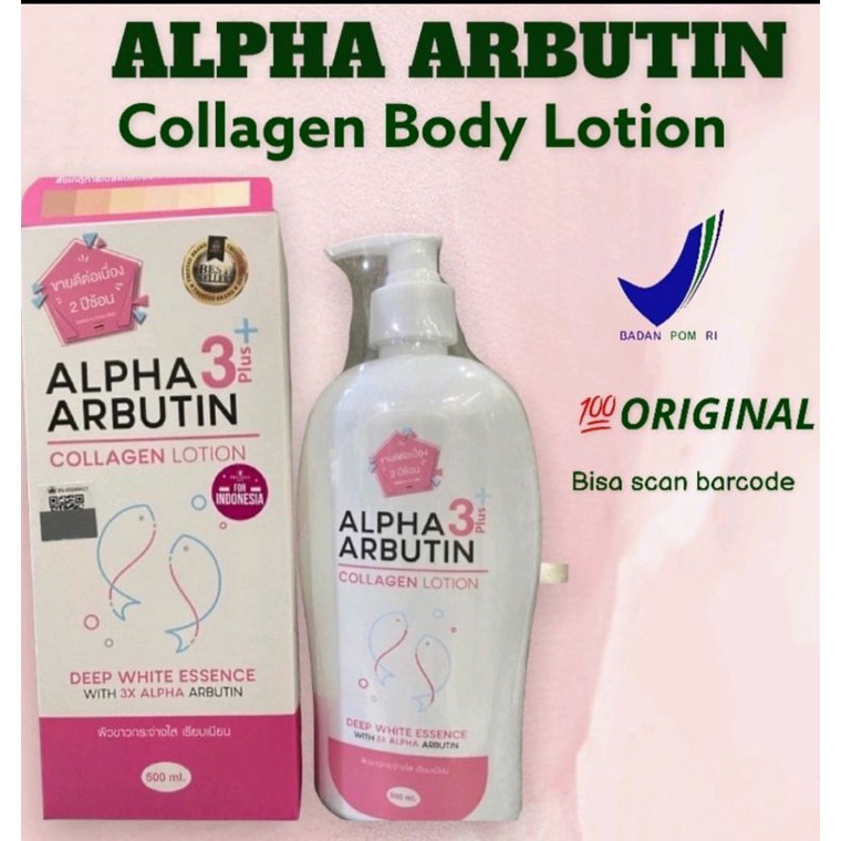 Body Lotion Alpha Arbutin 3 plus collagen whitening lotion