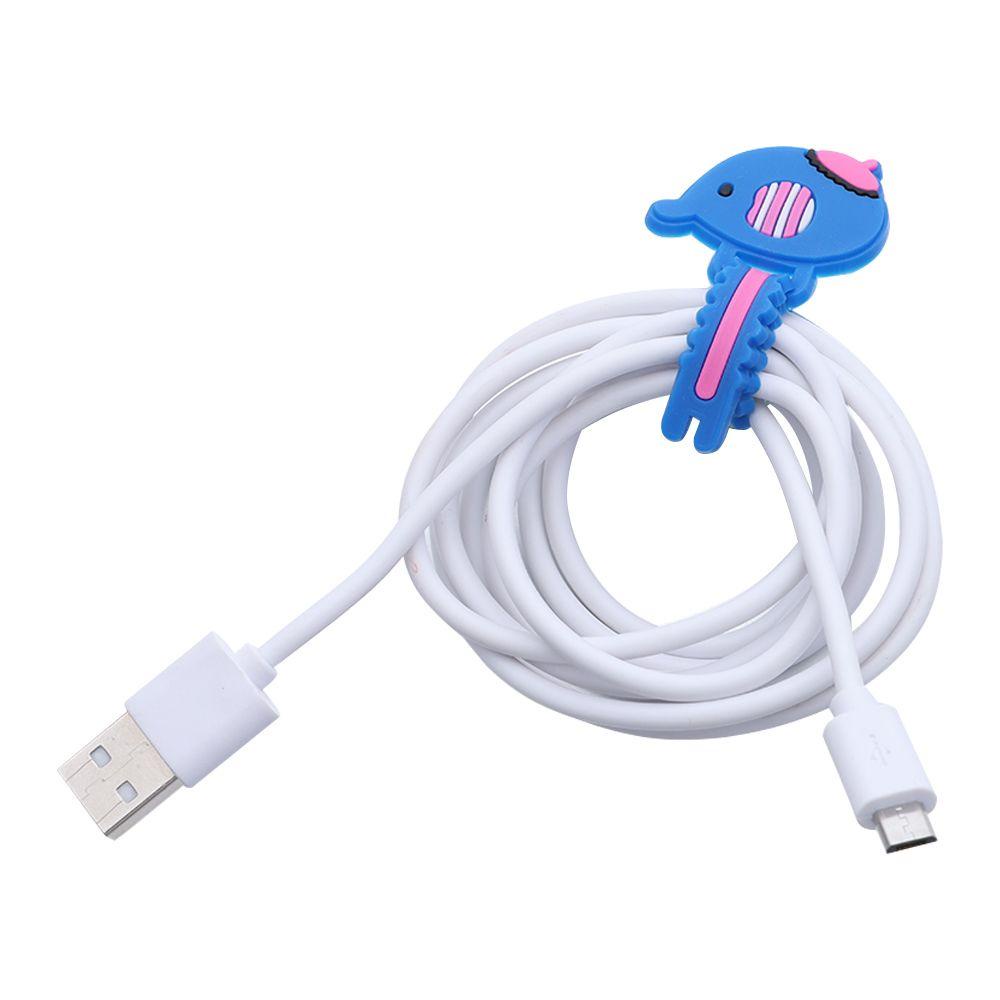 Nanas 5Pcs Cable Winder Silicone Earphone Cord Winder Charger Pelindung Kabel Cord Organizer