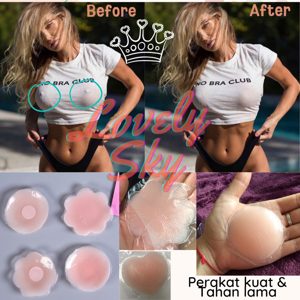 Lingerie Penutup Puting Payudara Nipple Pad Silicon Aksesories