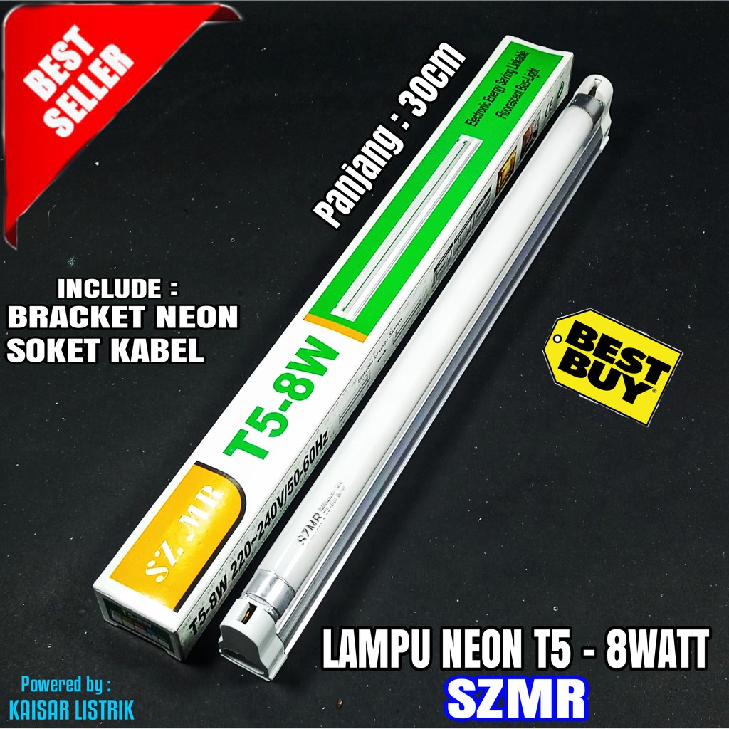 Lampu Neon LED T5 4watt 30cm Lampu TL Tube Lamp Satu set Etalase Toko cafe Air minum Isi ulang