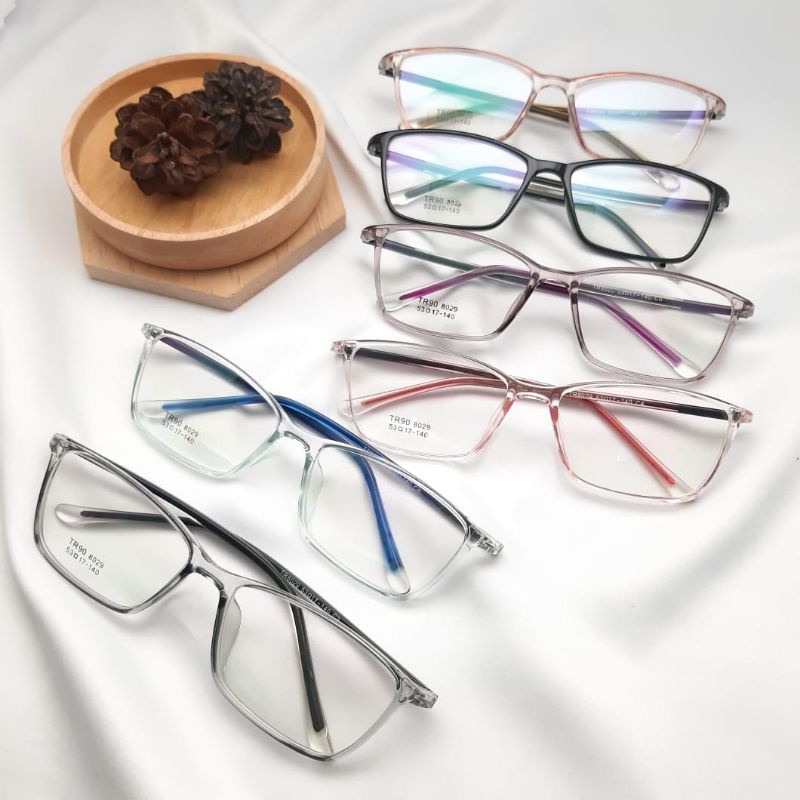 BEST SELLER!! Frame Kacamata 8029 Size 53.17.140 Paket Lensa Photocromic,radiasi blueray free minus,cylinder