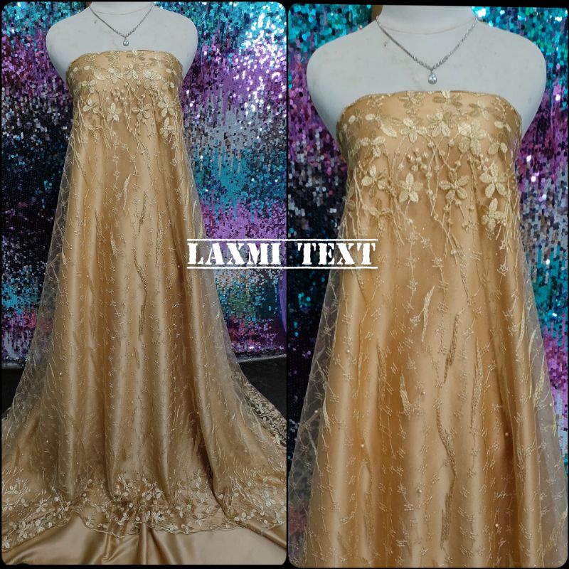 kain Tile akar renda / bahan Tulle akar renda / cocok untuk dress gaun seragaman dll TERMURAH