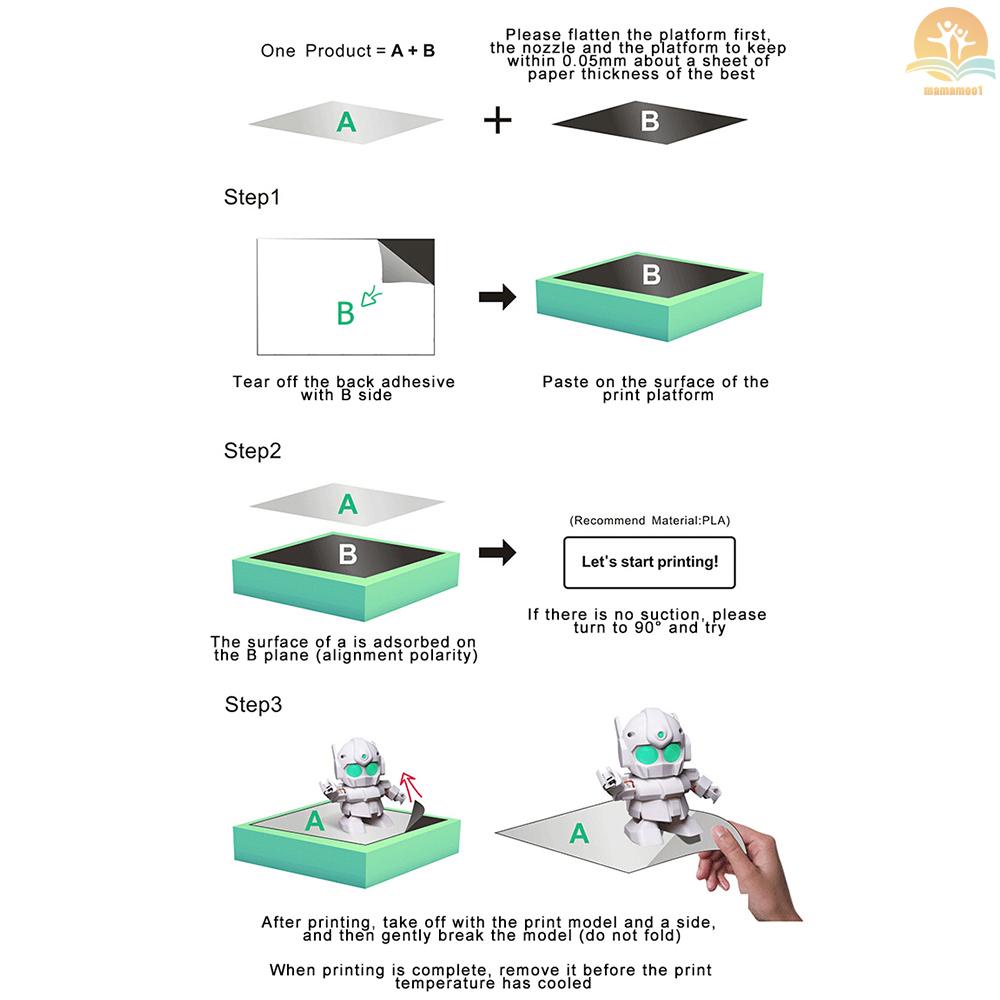 Creality 3D Ender-3 Upgrade Magnetic Build Surface Plate Sticker Pads Ultra-Flexible Removable 3D Printer Heated Bed Cover 235*235mm for Ender-3/Ender-3S/Ender-3 pro/CR20 3D Printer