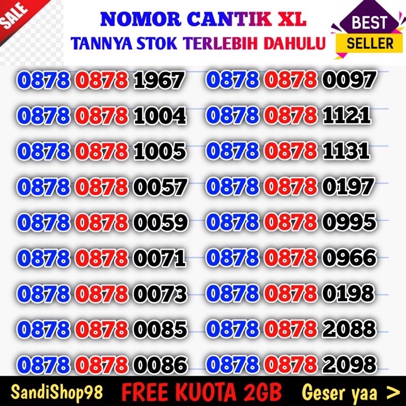 Nomor cantik xl axiata no cantik xl nomer cantik xl