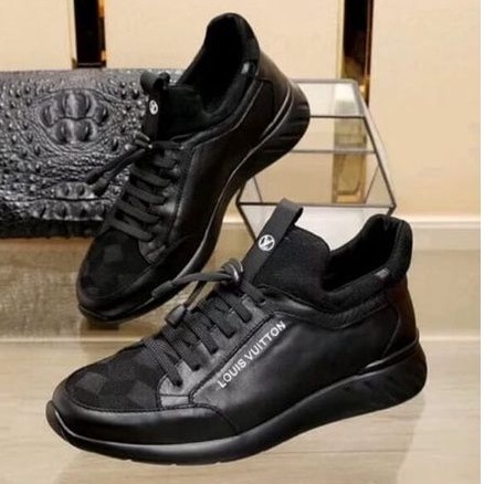 sepatu lv sneaker mirror quality lou is vuitton shoes kulit