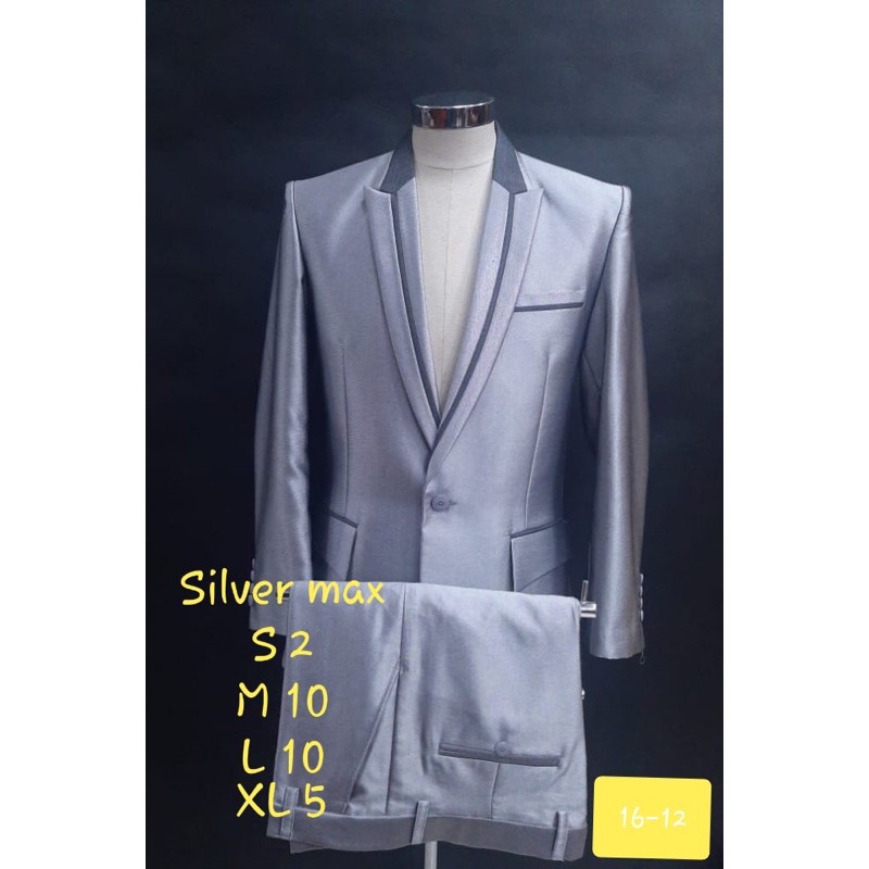 Jas Pengantin Pria / Jas Wedding / Jas Wisuda / Jas Formal / Jas Silver Shining